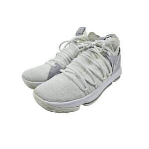 Nike Mens Size 10 Sneakers Still KD 10 Basketball Shoes White Silver